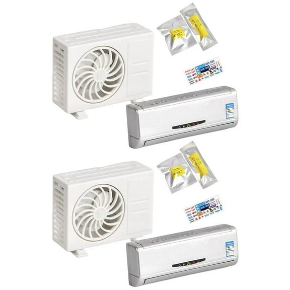 2X Mini Air Conditioner Model Aromatherapy Car Air Outlet Fragrance Interior Decoration Perfume Long-Lasting Ornaments D