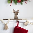 thumbnail image 2 of Northlight Set of 2 Brown Reindeer Head Christmas Stocking Holders 5.75", 2 of 6