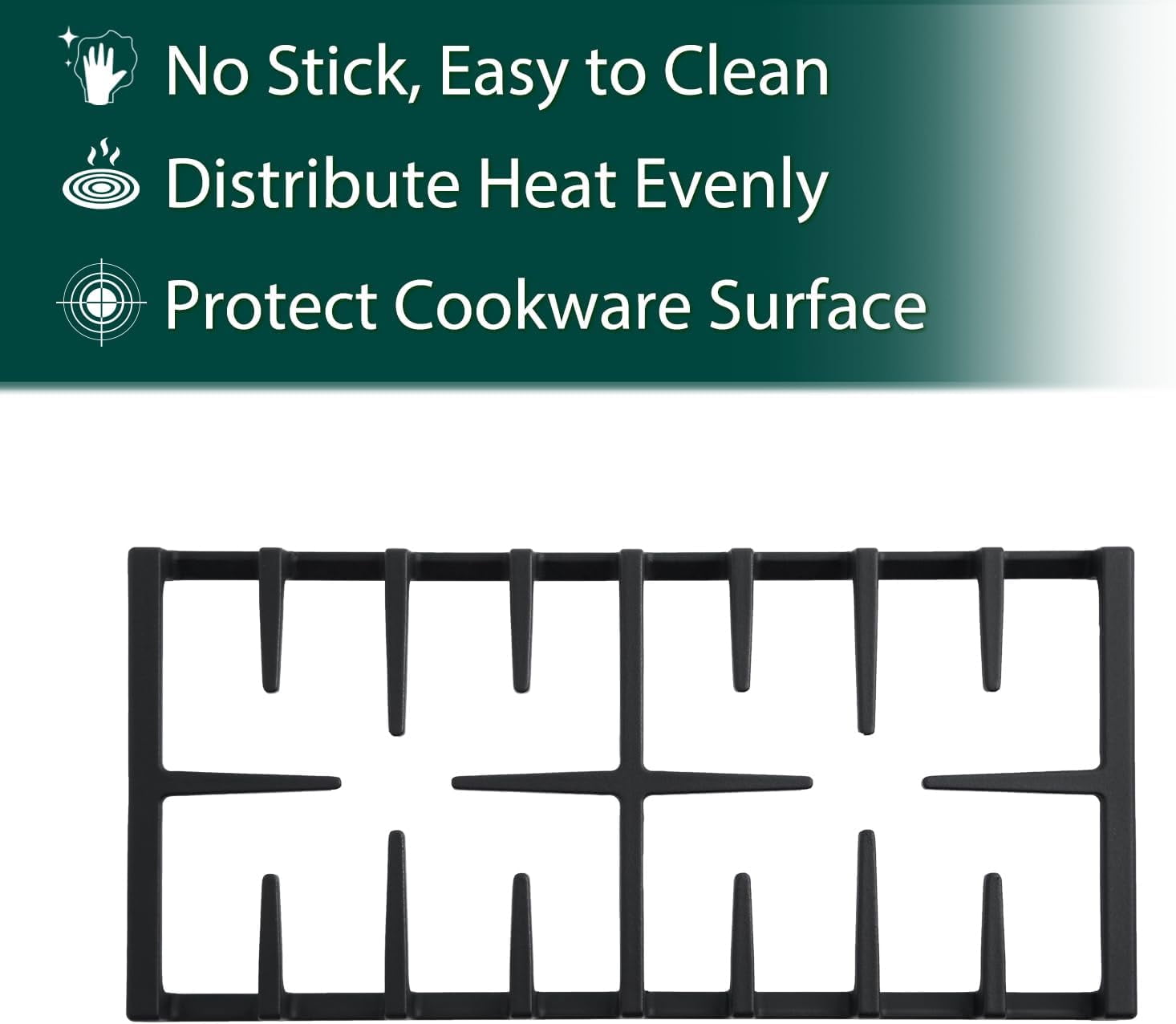 WB31X27150 Burner Grates Cooktop Replacement Parts for GE Grates JXGRATE1 GE Range Grates Center Grate Gas Stove Parts Stove Grates JGB735SPSS Cast Iron Grates JGBS66REKSS Cooktop Grates 1 Pcs