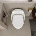 thumbnail image 2 of One-Piece Toilet, Egg Shape Toilet with Soft Closing Seat, 1.28 GPF Single Flush Glossy White Standard Height Quiet Flush, Quick-Release Seat for Easy Cleaning, 2 of 16