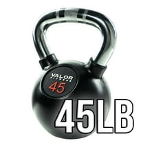 Valor Fitness Chrome Kettlebell - 45lb Full Body Strength Training Equipment