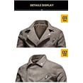 thumbnail image 4 of Men's Winter PU Leather Zipper Jacket Gifts, 4 of 7