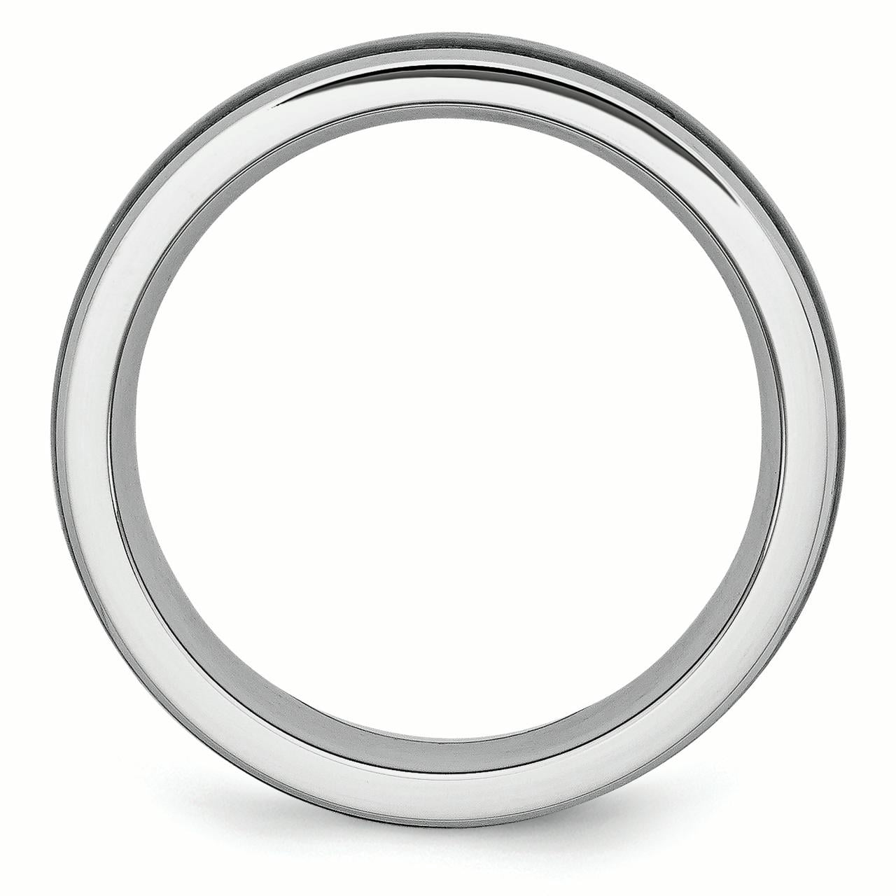 Cobalt Black Carbon Fiber Inlay Polished Band, 8mm