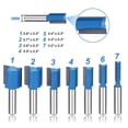 thumbnail image 3 of The Artisan's Choice: 7-Piece Hardened Steel Straight Router Bit Set For Professional Woodworking, Featuring C3 Micro-Grain Tungsten Carbide And Compatibility With Handheld Routers, 3 of 7