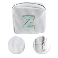 thumbnail image 4 of Unique Bargains 1 Pc Letter Z Pattern Makeup Bag for Travel White Corduroy, 4 of 6