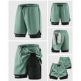 thumbnail image 5 of Bibifish Women's 2-In-1 Shorts Double Layer Unisex Couple Running Outdoor Shorts Workout Shorts, 5 of 5