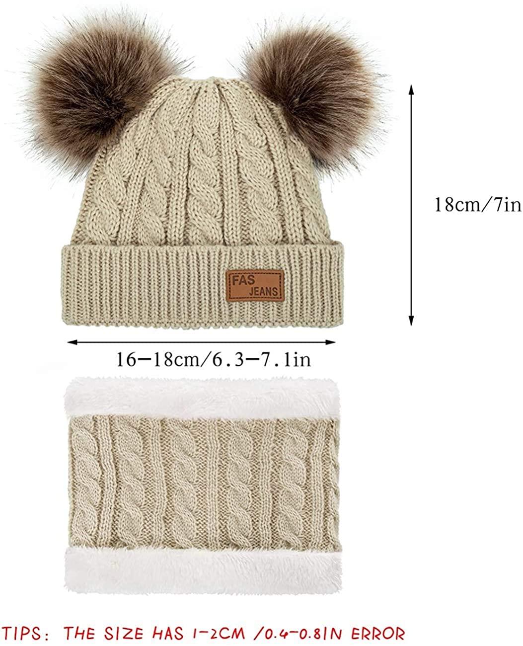 Kid\\\\u2 9s Winter Knitted Beanie Hat 