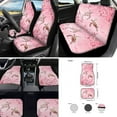 thumbnail image 2 of Jeiento Sea Turtle Car Seat Cover Full Set Car Floor Mat, Flower Seat Belt Cover, Steering Wheel Cover Pink Cherry Blossom 17 Pieces Car Accessories Universal Fit for Car SUV Truck Sedan Van, 2 of 6