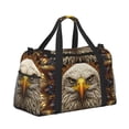thumbnail image 2 of Easygdp Vintage Pattern Bald Eagle Bolsa de Gimnasio, Bolsa de Viaje Duffel, Bolsa de Fin de Semana con Compartimentos, Bolsa de Mano para Noche, 2 of 7