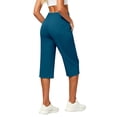 thumbnail image 6 of Aihuaihua Pedal Pushers for Women Summer High Waisted Straight Leg Petite Lightweight Stretch Cropped Trousers Work Golf Capris with Pockets, 6 of 6