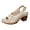 Beige, variant on Women's Sandals Chunky Heel Retro Dress Shoes Breathable Open Toe Adjustable Ankle Strap Beach Sandal Black Size 9