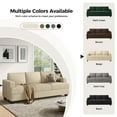 thumbnail image 3 of BLAZANT 89" Extra Deep Seats Oversize, Wide Corduroy Fabric 3 Seater Sofa for Living Room, Modern Couch and Sofa, Comfy Armrests and Seats and Backrests, Easy Installation,Beige, 3 of 9