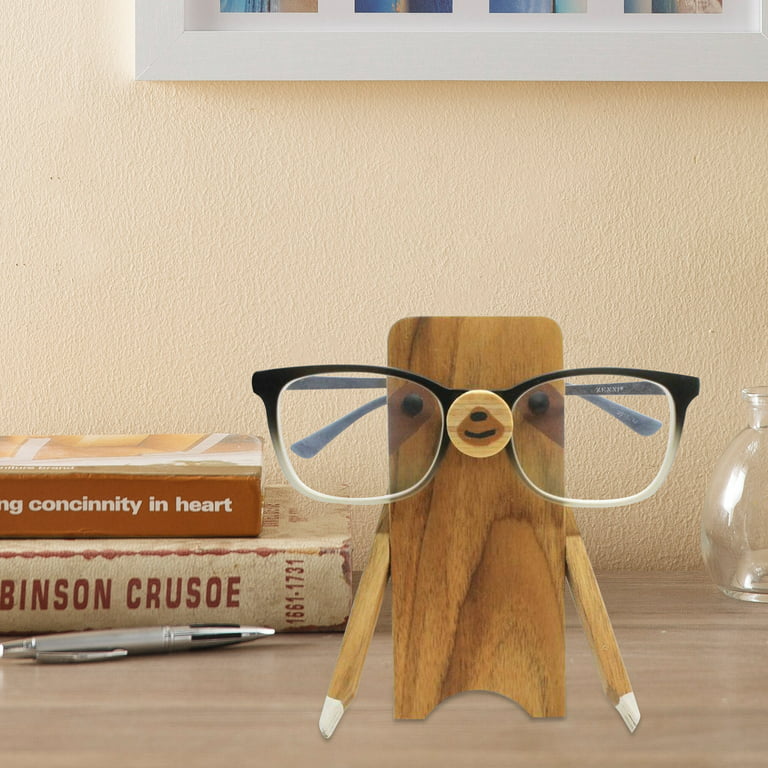 FIYO Animal Shape Glasses Holder, Glasses Holder Natural Odorless Composite  Wood Eyeglasses Pet Glasses Stand Nightstand Spectacle Sunglasses Display