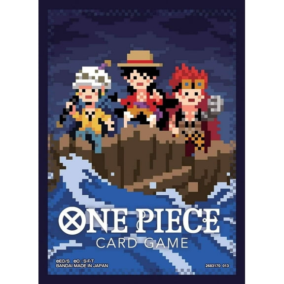 One Piece Card Game Official Sleeves: Assortment 6 - The Three Captains (Pixel Art) (70-Pack)