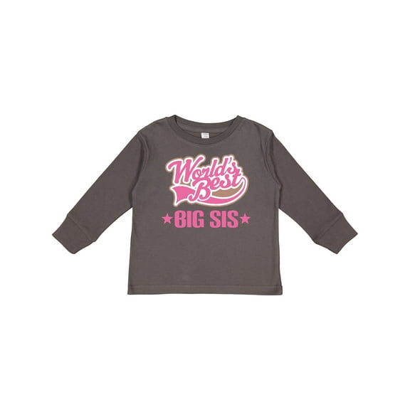 Inktastic Sister Worlds Best Big Sis Girls Long Sleeve Toddler T-Shirt