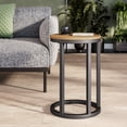 thumbnail image 2 of Kris & Alley Modena Table d'Appoint Contemporaine en Forme de C avec Dessus Rond en Bois d'Ingénierie et Base en Acier Enduit, 2 of 6