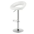 thumbnail image 3 of Patiojoy 2PCS PU Leather Bar Stools Adjustable Kitchen Counter Chairs White, 3 of 5