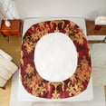 thumbnail image 5 of Feelyou Retro Damask Women Twin Sheet Sets, Red Gold Mandala Flower Bedding, 3 Pieces, 5 of 7