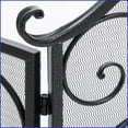 thumbnail image 4 of Fireplace Screen, Traditional Ornate Floral Iron | Black + Silver | Iron, 4 of 6