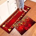 thumbnail image 6 of YIMEIS Christmas decorations. Happy holidays. Machine Washable Non-Slip Rubberback Indoor Runner Rug/Area Rug for Kitchen, Hallway, Kitchen, Entryway, Bathroom, 3 Piece Set, 6 of 10