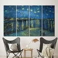 thumbnail image 4 of Reproduction Artwork, Starry Night Over The Rhone Poster, The Rhone Poster, Starry Night Over The Rhone, Home Decor Wall Art, Canvas Wall Decor - White Framed, 4 of 9