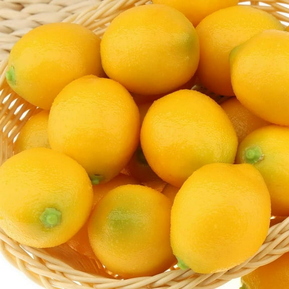 20 PCS Mini Fake Yellow Lemon Artificial Fruit Home Party Decoration