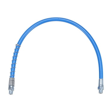 Uxcell Grease Gun Hose 20" 10000 PSI Spring Flex High Pressure Quick Release Grease with 1/8" NPT Threads Blue