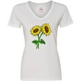 thumbnail image 3 of Inktastic Pair of Sunflowers Women's V-Neck T-Shirt, 3 of 5