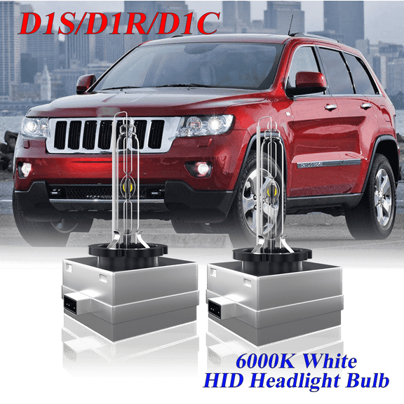 For Jeep Grand Cherokee 2007-2013 HID Headlight High/Low Beam 6000K Crystal White Xenon Bulbs Set 2