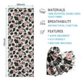 thumbnail image 2 of Light Gray Cow Black Spot Pattern Hot Yoga Mat Towel Non Slip for Hot Yoga - Quick-Drying Yoga Mat Cover with 4 Corner Pockets with Travel Bag - Hot Yoga Towel Non Slip 70"x26", 2 of 6