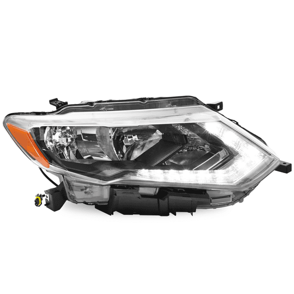 Titans Motors Headlight for Nissan Rogue 2017–2019 4-Door LED DRL Halogen Passenger Right Side Assembly