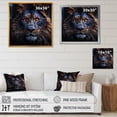 thumbnail image 4 of Designart "Luminous Radiance Of The Bronze Lion III" Animals Lion Canvas Art Print, 4 of 7
