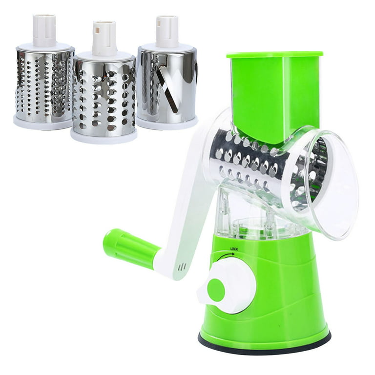 Rotary Cheese Grater Cheese Shredder with Handle, Vegetable Slicer for  Kitchen