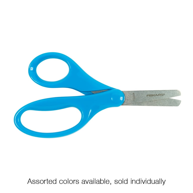 Fiskars 5 Blunt tip Kids Scissors 5 Overall LengthSafety Edge Blade Blunted  Tip Blue 1 Each - Office Depot