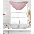 thumbnail image 4 of Waterfall Valances for Windows, Pink White Ombre Kitchen Sheer Valance Curtains, Pink Gradient Color Modern Abstract Art Rod Pocket Elegant Swag Valances for Living Room Bedroom, 47.2"x38.5", 1 Panel, 4 of 8
