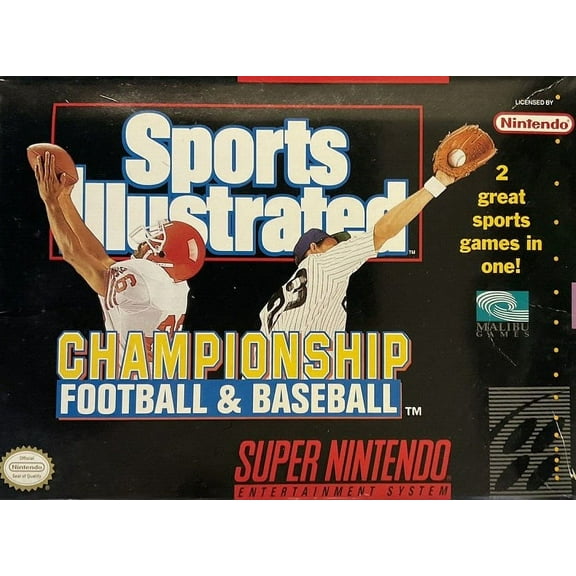 Restored Sports Illustrated Championship Football & Baseball (Super NES, 1993) (Refurbished)