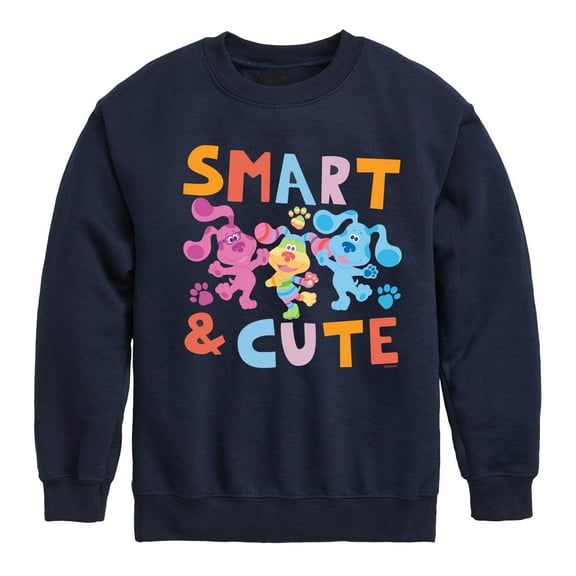 Blue's Clues & You! - Smart & Cute - Toddler & Youth Crewneck Fleece Sweatshirt
