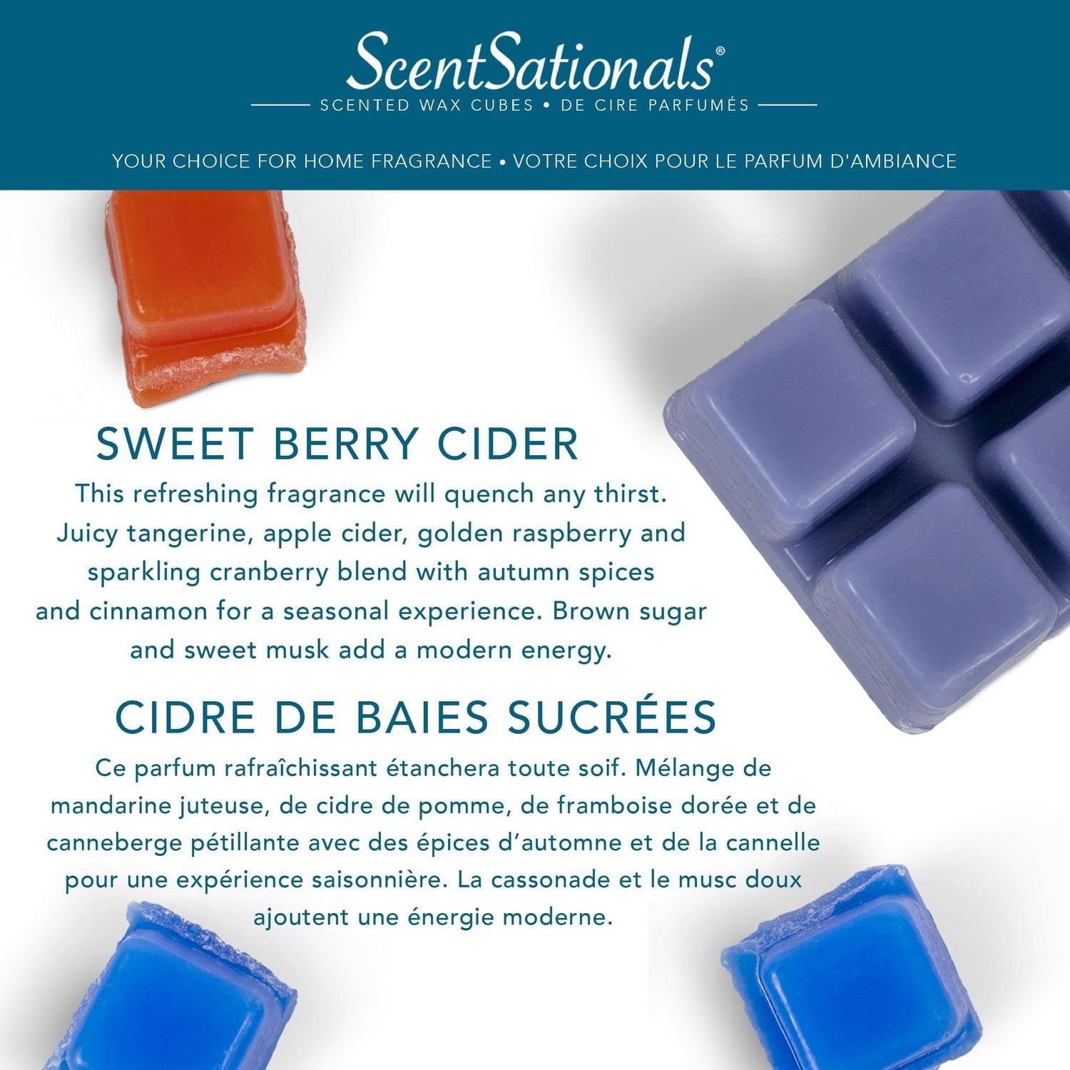 ScentSationals Scented Wax Cubes - Wax Sweet Berry Cider