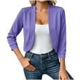 thumbnail image 2 of Agkizg Womens 3/4 Sleeve Knit Cardigan, Solid Color Open Front Fashion Sweater Jacket, Casual Everyday Lightweight Layering Outer Coat, 2 of 6