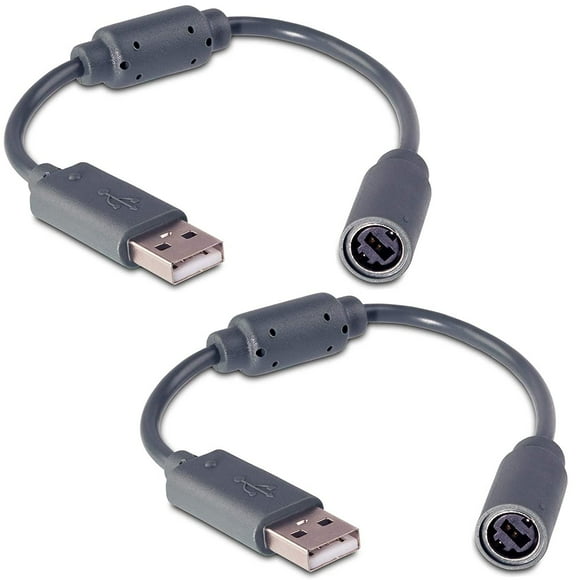 2Pack Wired Controller USB Breakaway Cable Cord for Microsoft Xbox 360 Guitar Hero