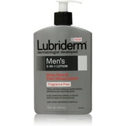 3 Pack - Lubriderm Men's 3-in-1 Body, Face & Post-Shave Lotion Fragrance Free 16 oz