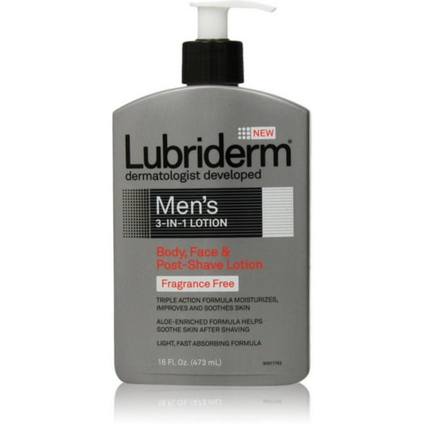 3 Pack Lubriderm Men's 3in1 Body, Face & PostShave Lotion