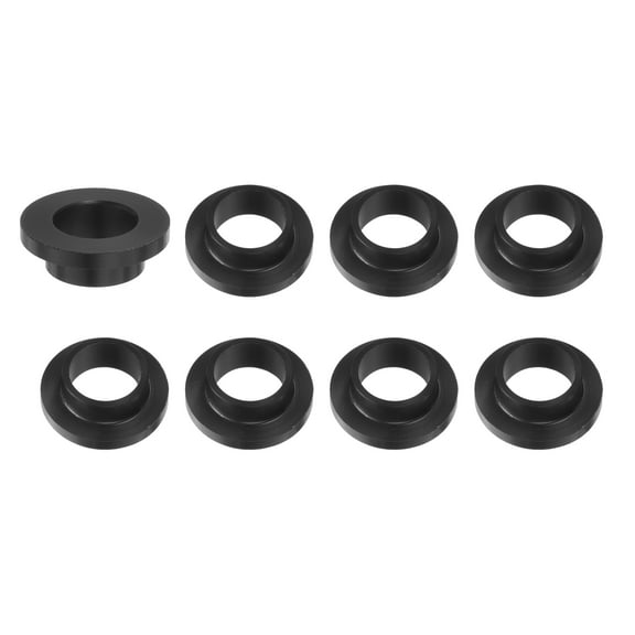 8 Packs Flanged Sleeve Bearings Plastic Bushings 10mm Bore x 12mm OD x 6mm Length Black POM Bushings