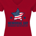 thumbnail image 4 of Inktastic Memorial Day Grunge Remembering Those We Have Lost Women's V-Neck T-Shirt, 4 of 5