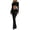 Black, variant on SRZYMJ Women's Turtleneck 2 Piece Outfits Casual Long Sleeved High Neck Top Pleated Long Skirt Suit