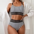 thumbnail image 5 of Sngxgn Womens Swimsuits Two Piece High Waisted Tummy Control Bathing Suits Wrap Bikini Sets(Black,M), 5 of 5
