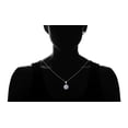 thumbnail image 4 of Sterling Silver Preciosa Crystal Halo Flower Pendant Necklace, 4 of 4