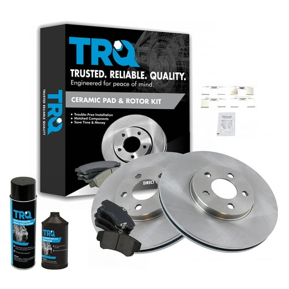 TRQ Disc Brake Pad & Rotor Kit Ceramic Front w/Chemicals BKA17165 Fits select: 2001-2010 CHRYSLER PT CRUISER, 2003-2005 DODGE NEON SRT-4