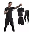thumbnail image 3 of Short Suelto + Licra + Playera De Compresión Conjunto Gym 3p, 3 of 8