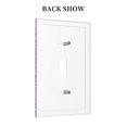 thumbnail image 4 of Kll Purple Glitter Wall Plate,Gloss Finish,Standard Size 1 - 5" X 3", Polycarbonate Thermoplastic,Electric Receptacle Plug Covers, 4 of 8